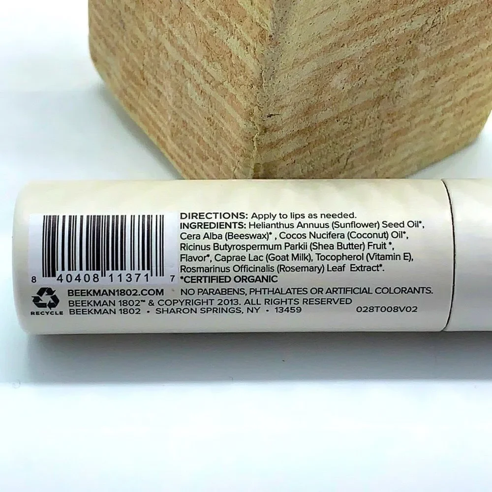 $10🌟 BEEKMAN 1802 A Breath of Fresh Air Goat Milk Lip Balm